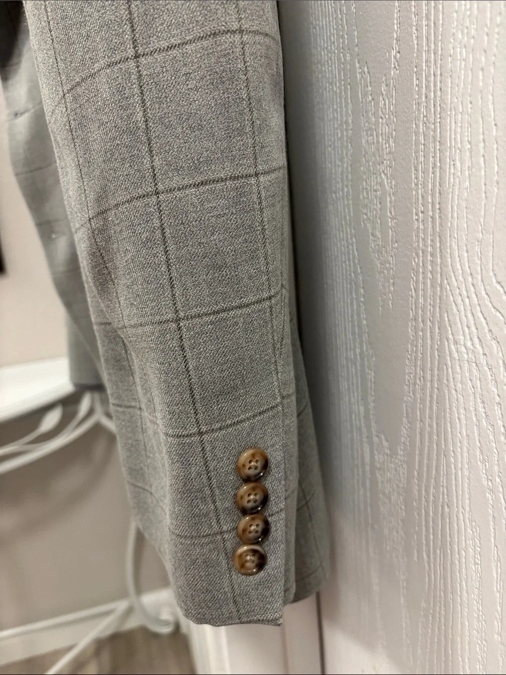 Lauren Ralph Lauren Gray Windowpane Blazer